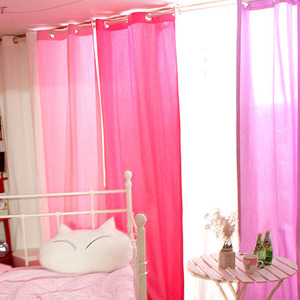 coloration metal ring curtain - real pink
